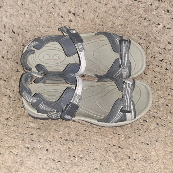 KEEN-Terradora Strap Sport Sandals-Dark Gray/Pink-Sz 8-Excellent - Picture 6 of 7